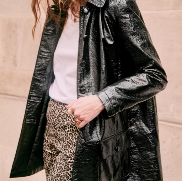 Sezane Alfred coat in black, Medium - Picture 4 of 4